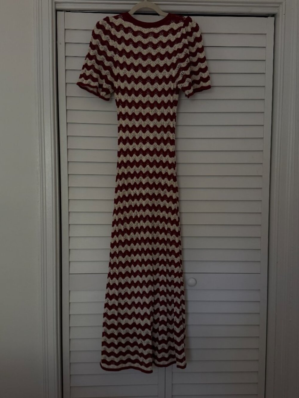 Sezane Emmanuelle Dress Twine/ Cherry - Size S - Picture 4 of 5
